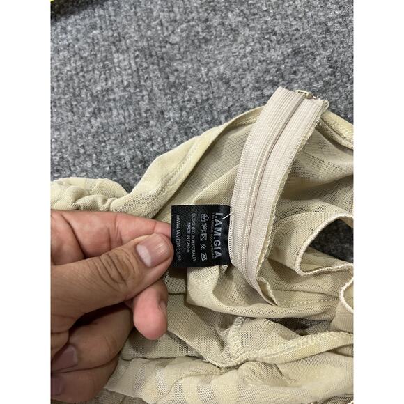 I. AM.GIA Amina Mesh Velvet Burnout Cut Out Low Rise Flare Groovy Pants 2XS Y2K - Picture 5 of 15